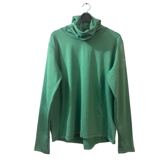Ushood UPF 50+ Base Layer Hoodie Pullover Green XL Top Antimicrobial Fitted Mask - Picture 1 of 10